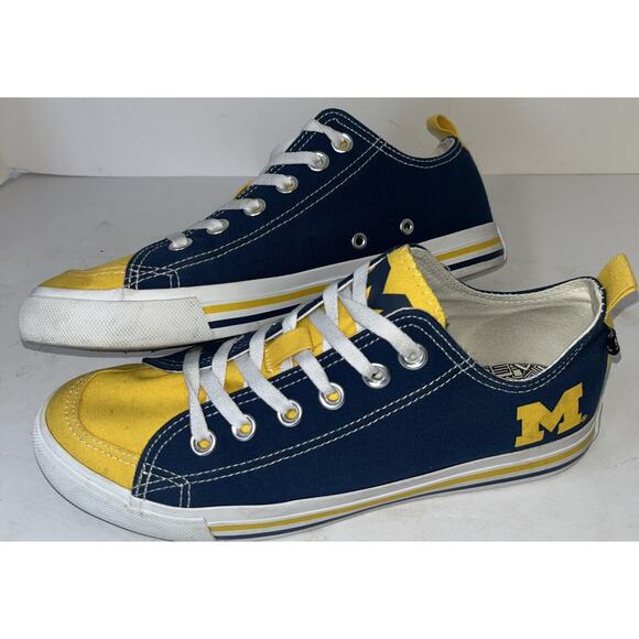 Michigan Skicks Woman’s Navy Yellow Sneaker Size‎ 8 - Picture 8 of 8